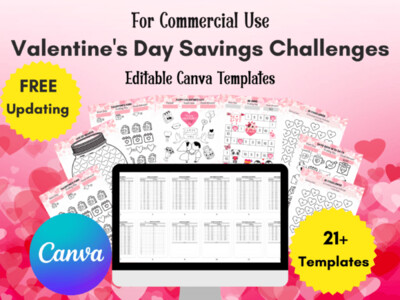 Valentines Day Saving Challenge Tracker