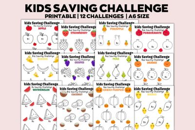 Kids Savings Challenge Printable