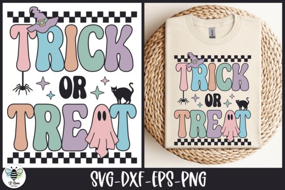 Retro Trick or Treat SVG | Halloween PNG Graphic