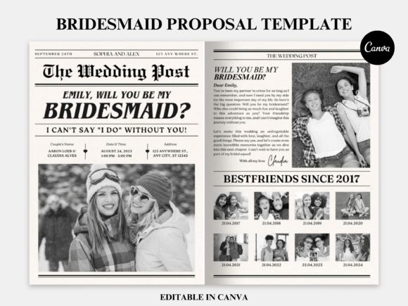 Bridesmaid Proposal Newspaper Flower