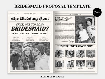 Bridesmaid Proposal Newspaper Flower