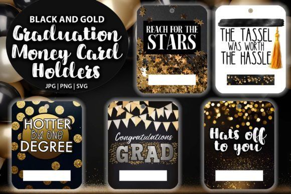 Graduation Gold Money Card Holder