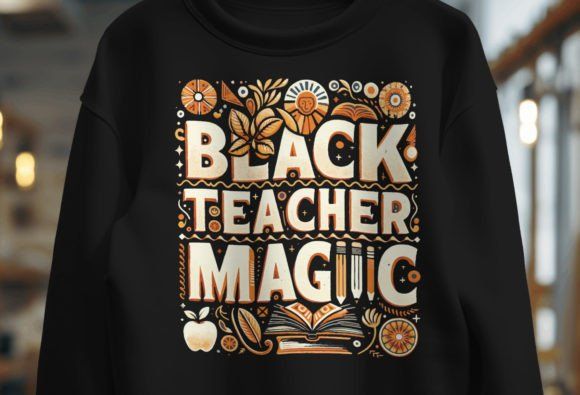 Black History Month Teacher Magic PNG Graphic
