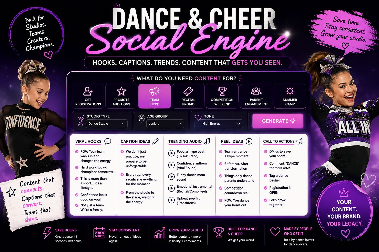 ​Dance &amp; Cheer Social Engine