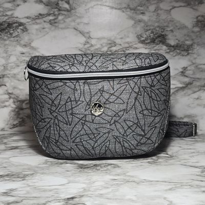 Connie Sling Bag - Gray Leaves