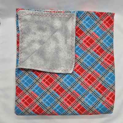 Baby Blanket - Red and Blue plaid
