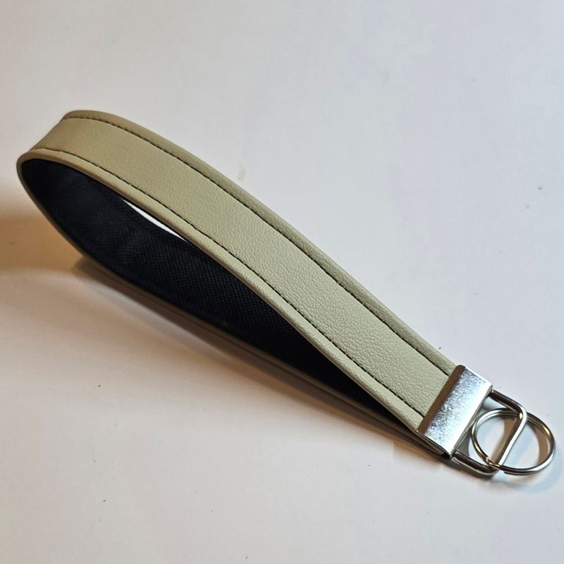Key Fob Keychain Cream
