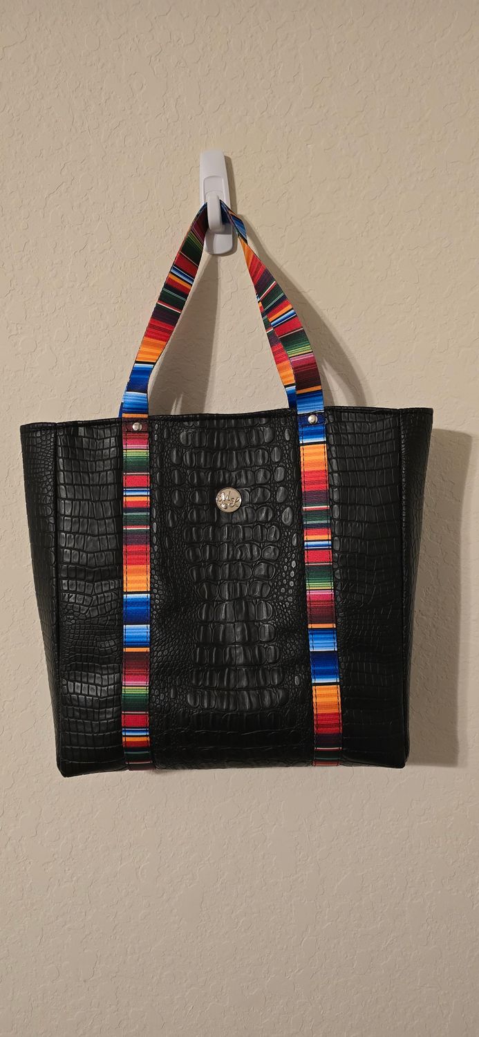 Demo Bag - Crocodile/Serape Tote