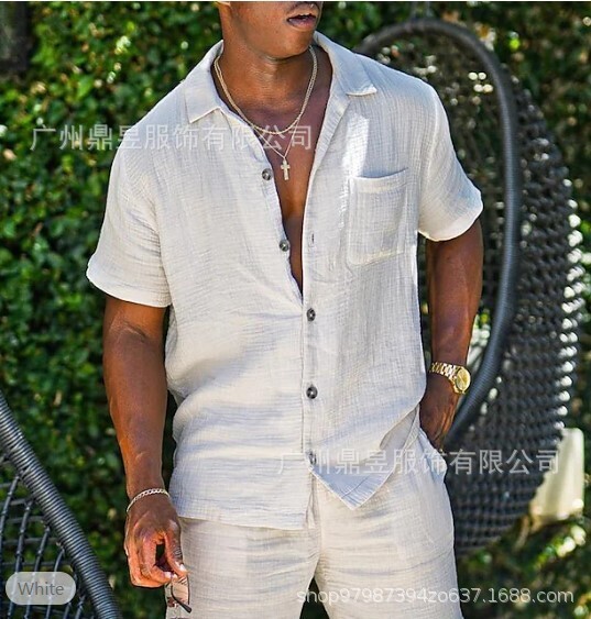mens 2 part summer loose outfit 2023
