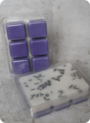 Wax bars with lavender petals