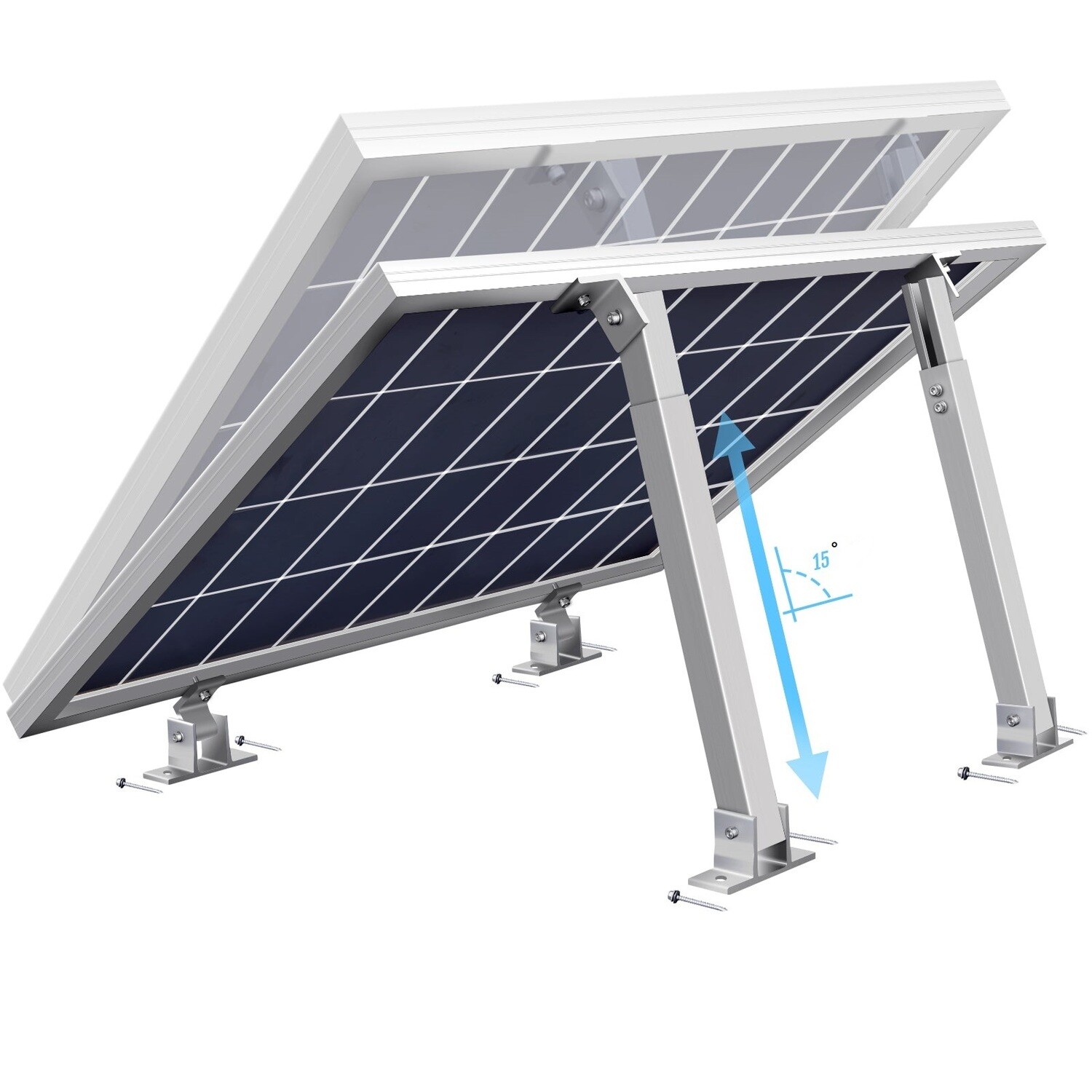PV-Modul Montagesatz 10-15° aus Aluminium