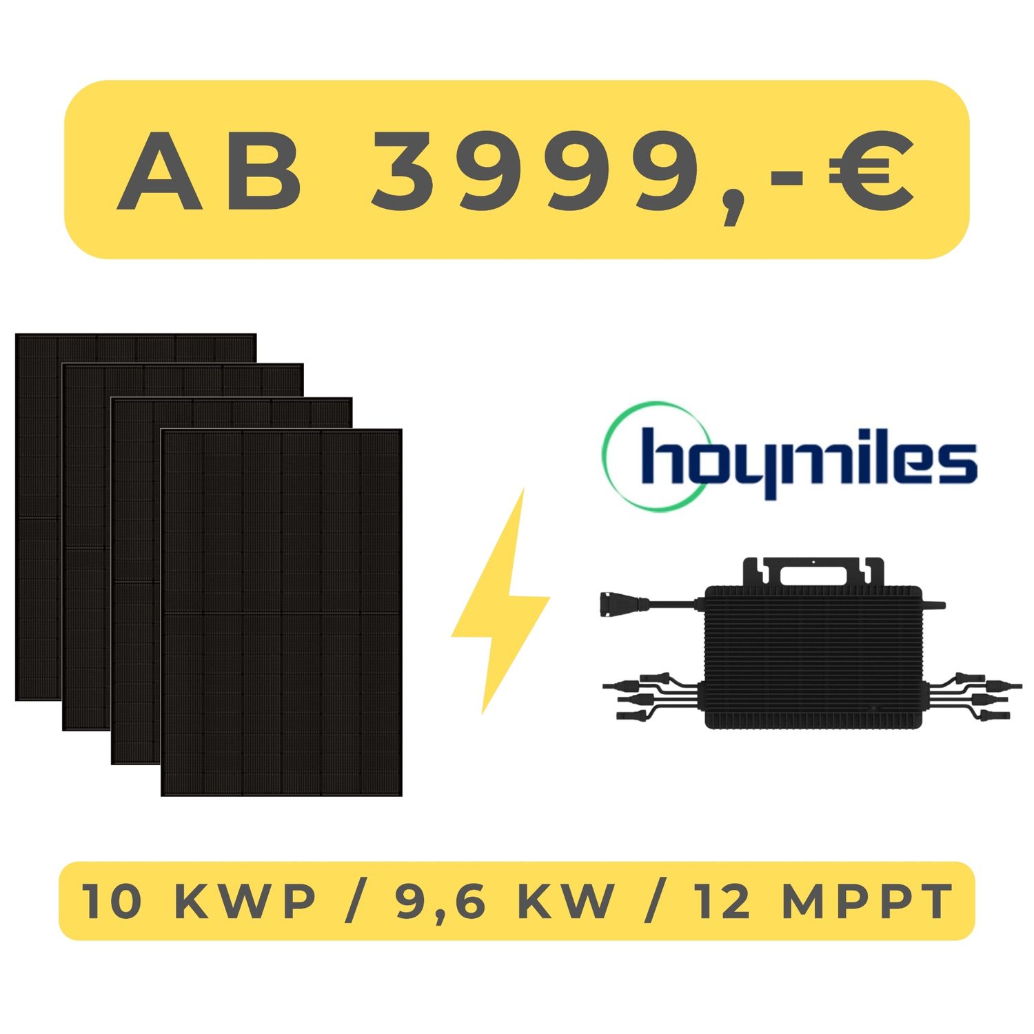 Modulare PV-Anlage 10 kWp / 9,6 kW mit 12 MPPT