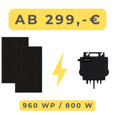Balkonkraftwerk 960Wp / 800W