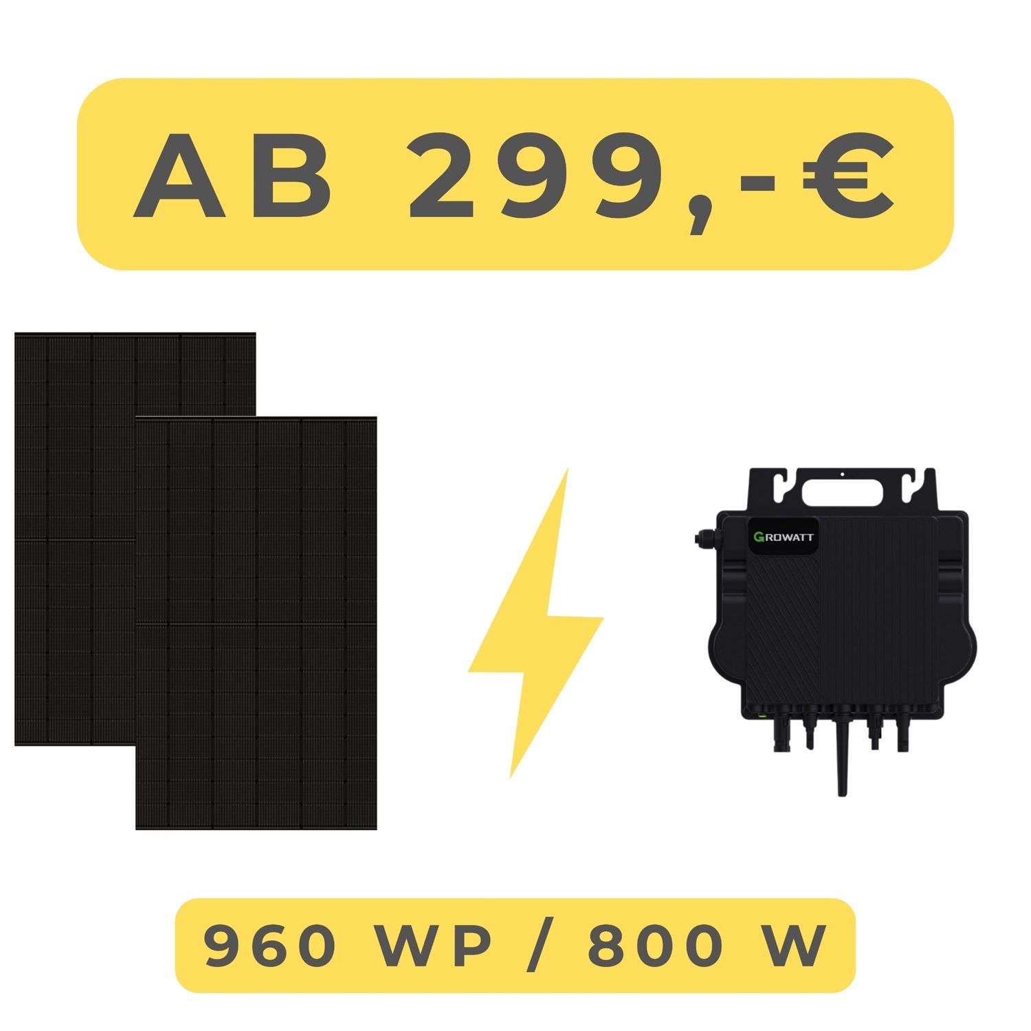 Balkonkraftwerk 960Wp / 800W