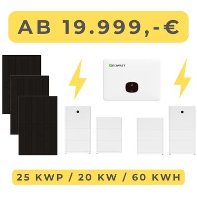 PV-Anlage 25 kWp inkl. 60 kWh Speicher