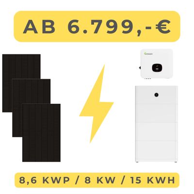 PV-Anlage 8 kW inkl. 15 kWh Speicher
