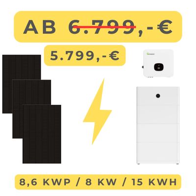 PV-Anlage 8 kW inkl. 15 kWh Speicher