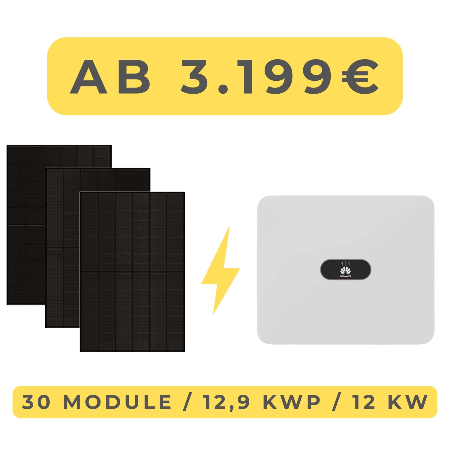 PV-Anlage 12 kW Glas-Glas full-black