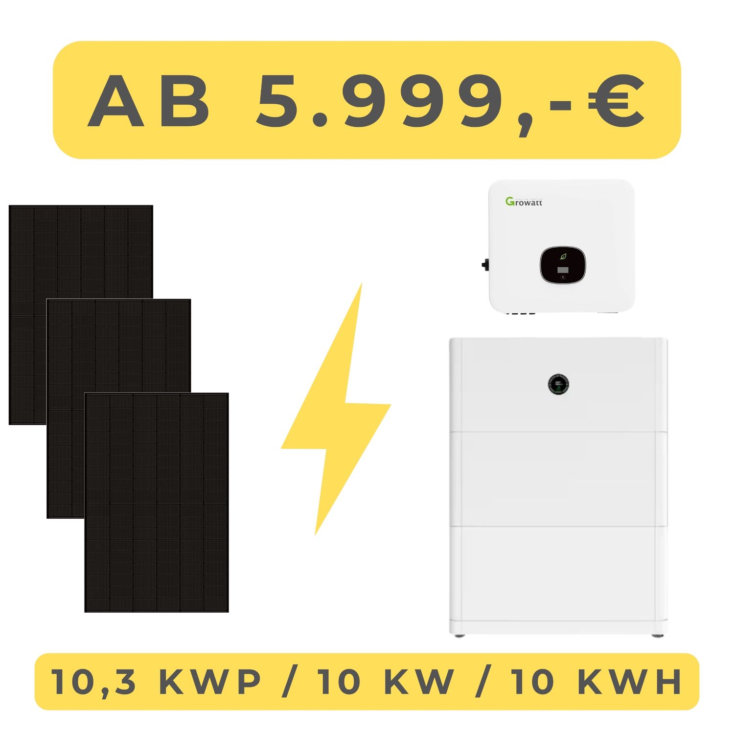 PV-Anlage 10 kW inkl. 10 kWh Speicher