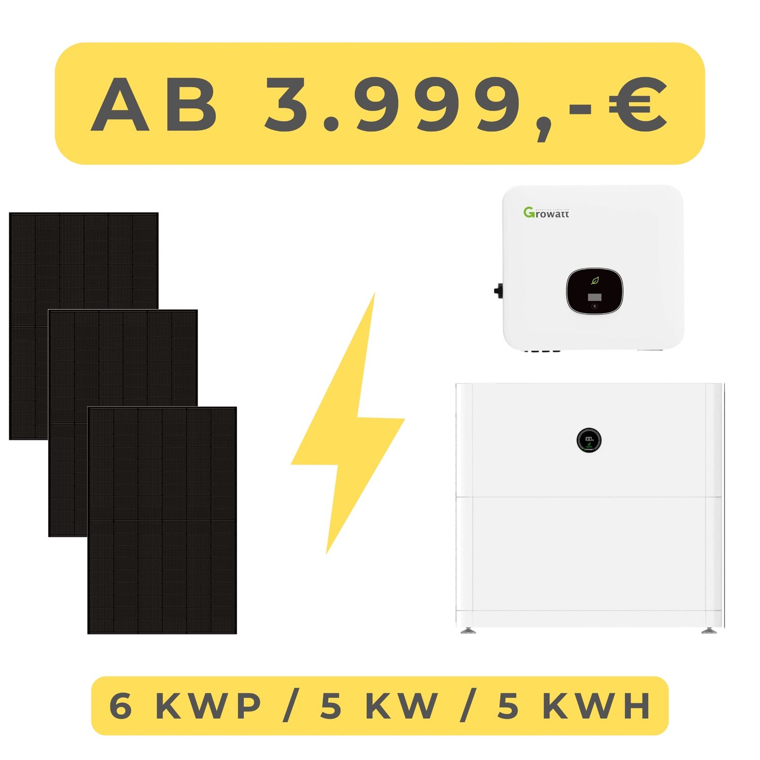 PV-Anlage 5 kW inkl. 5 kWh Speicher