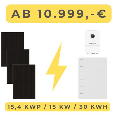 PV-Anlage 15 kW inkl. 30 kWh Speicher