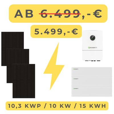 PV-Anlage 10 kW inkl. 15 kWh Speicher