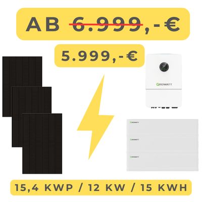PV-Anlage 15 kWp inkl. 15 kWh Speicher