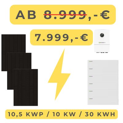 PV-Anlage 10 kW inkl. 30 kWh Speicher