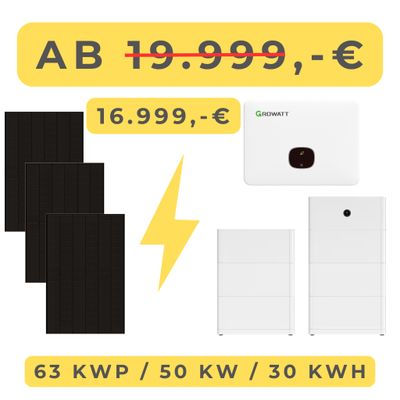 Industrielle PV-Anlage 50 kW inkl. 30 kWh Speicher