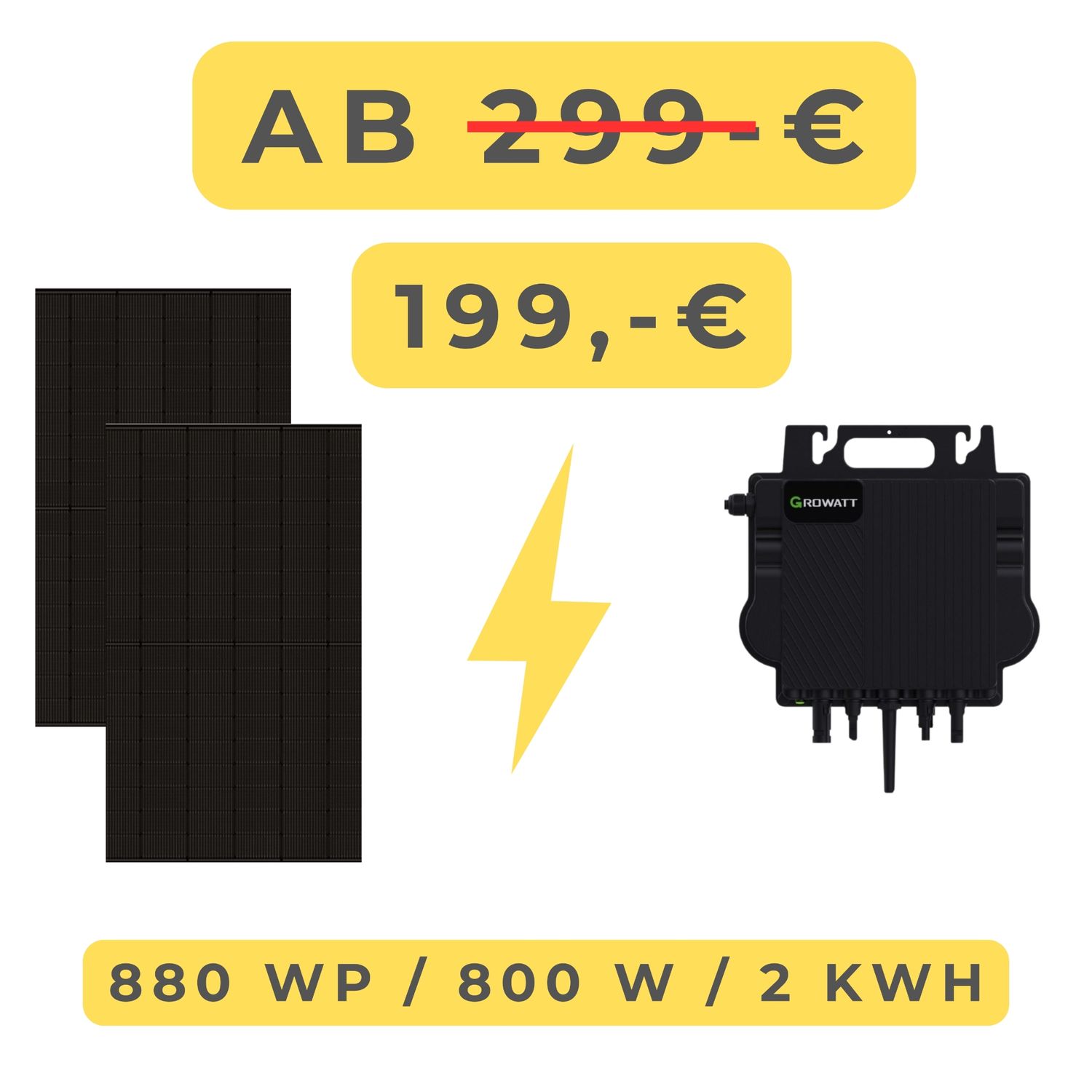 Balkonkraftwerk 880Wp / 800W