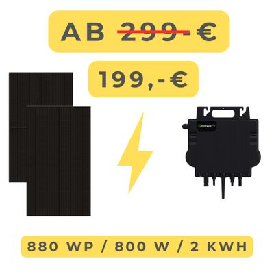 Balkonkraftwerk 880Wp / 800W
