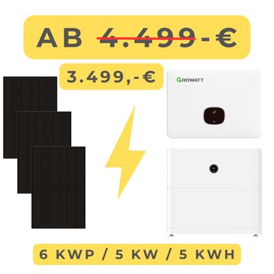 PV-Anlage 5 kW inkl. 5 kWh Speicher