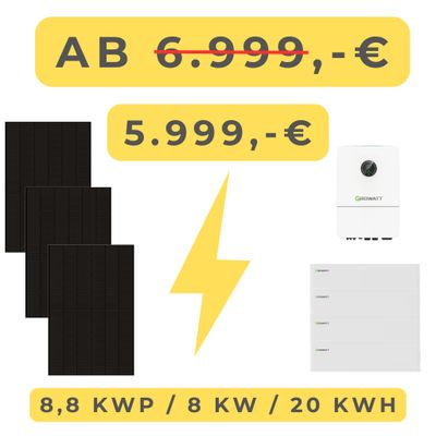 PV-Anlage 8 kW inkl. 20 kWh Speicher