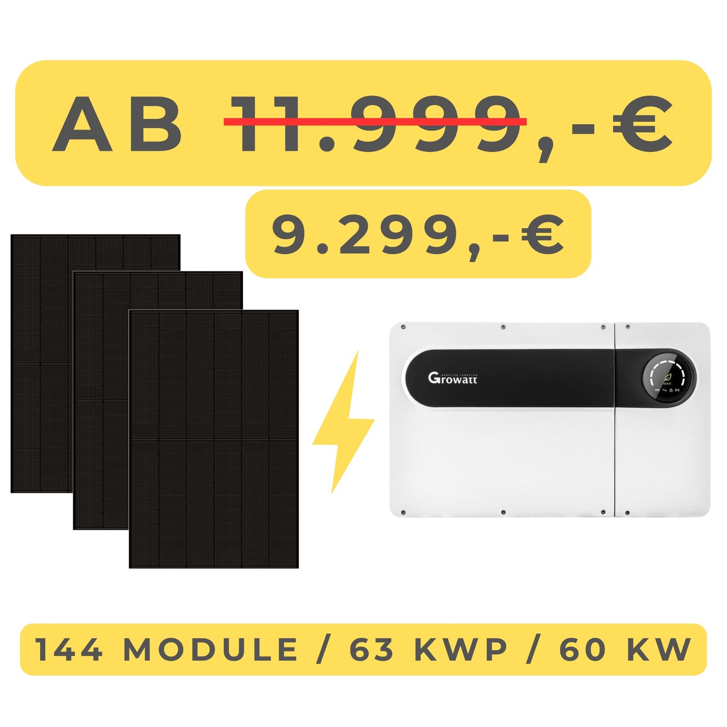 Industrielle PV-Anlage 63 kWp / 60 kW