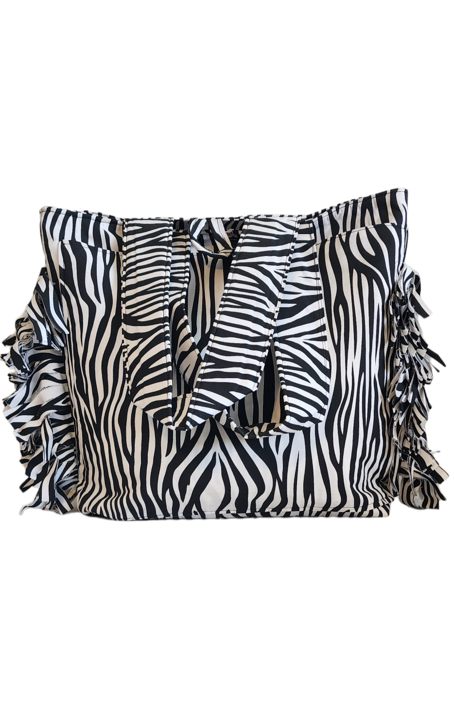 Totebag Black And White Strap