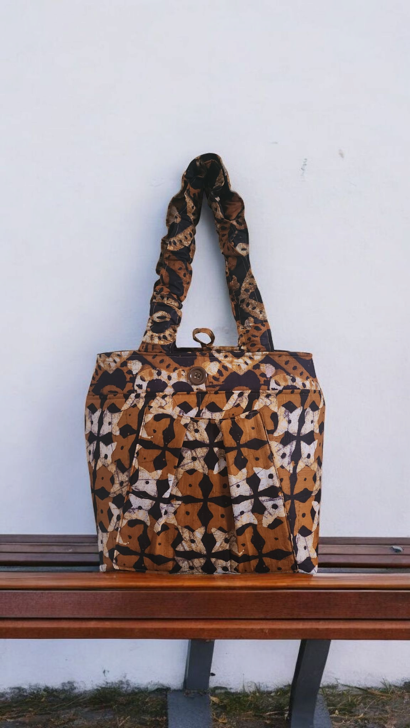 Yeirdesign beautiful handmade brown totebag 