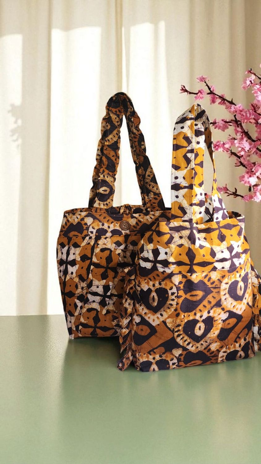 Beautiful brown totebag set 