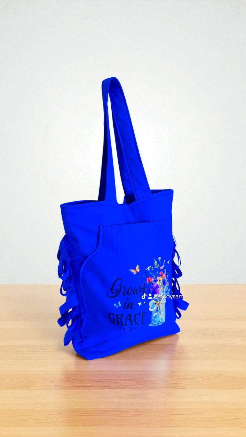 Yeirdesign blue totebag 