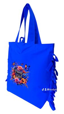 Yeirdesign beautiful handmade blue totebag