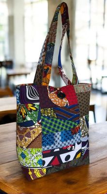 Yeirdesign African fabric print totebag