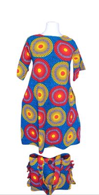 Yeirdesign dress and bag set African ankara fabric