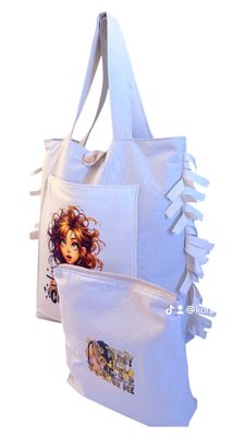 Cream totebag set 