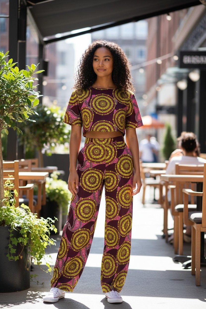 Yeirdesign African ankara fabric pant set