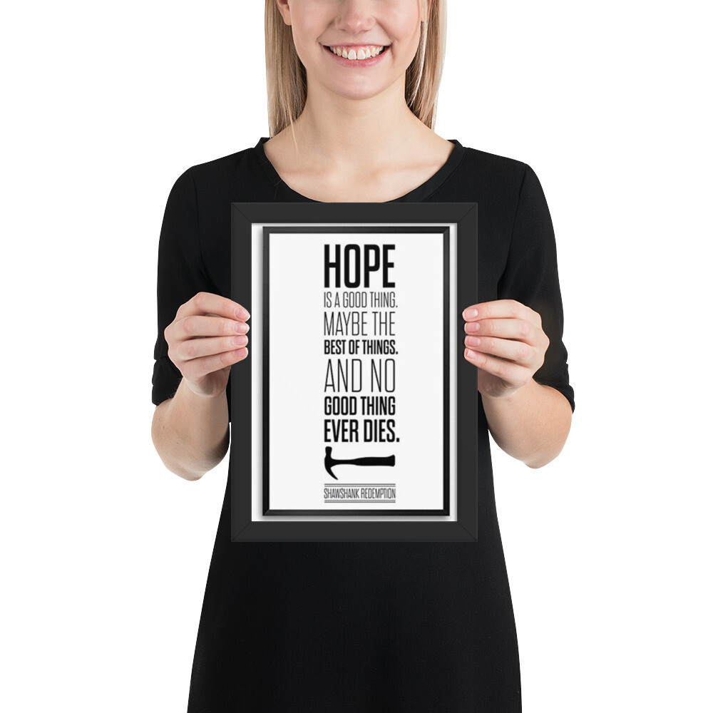 Framed matte paper poster