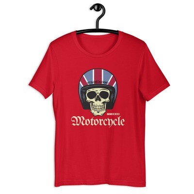 StainedLogic Skull Ghost Rider Motorcycle Graphic Tee 