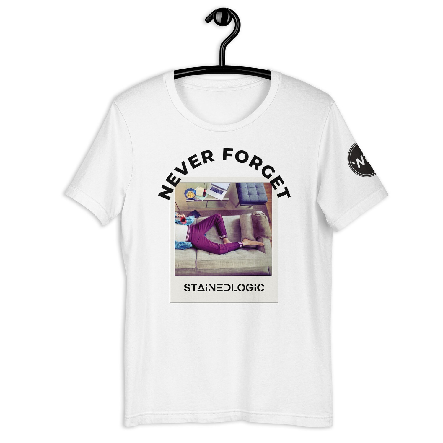 StainedLogic Never Forget Work from Home Graphic Tee