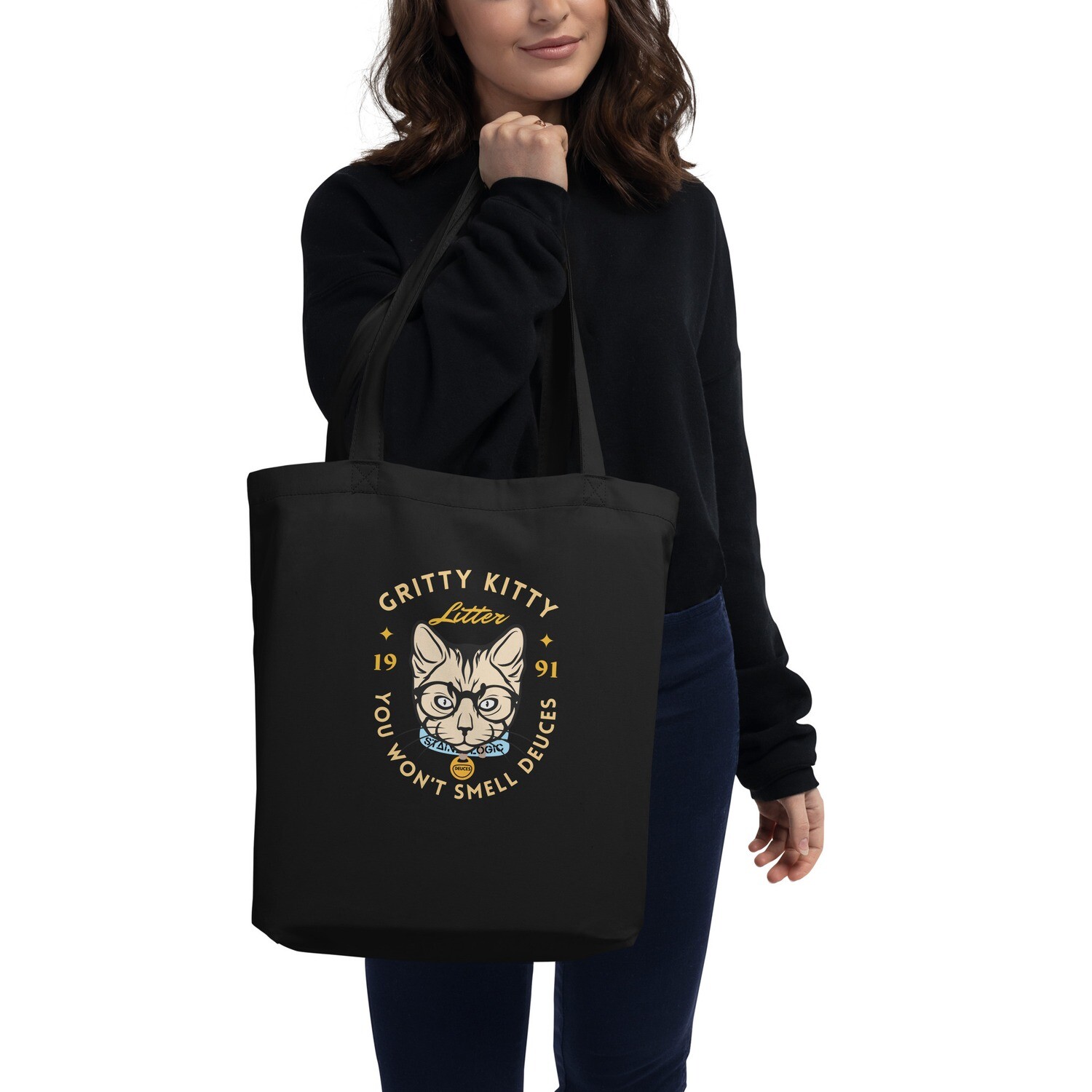 StainedLogic Gritty Kitty Litter Eco Tote Bag