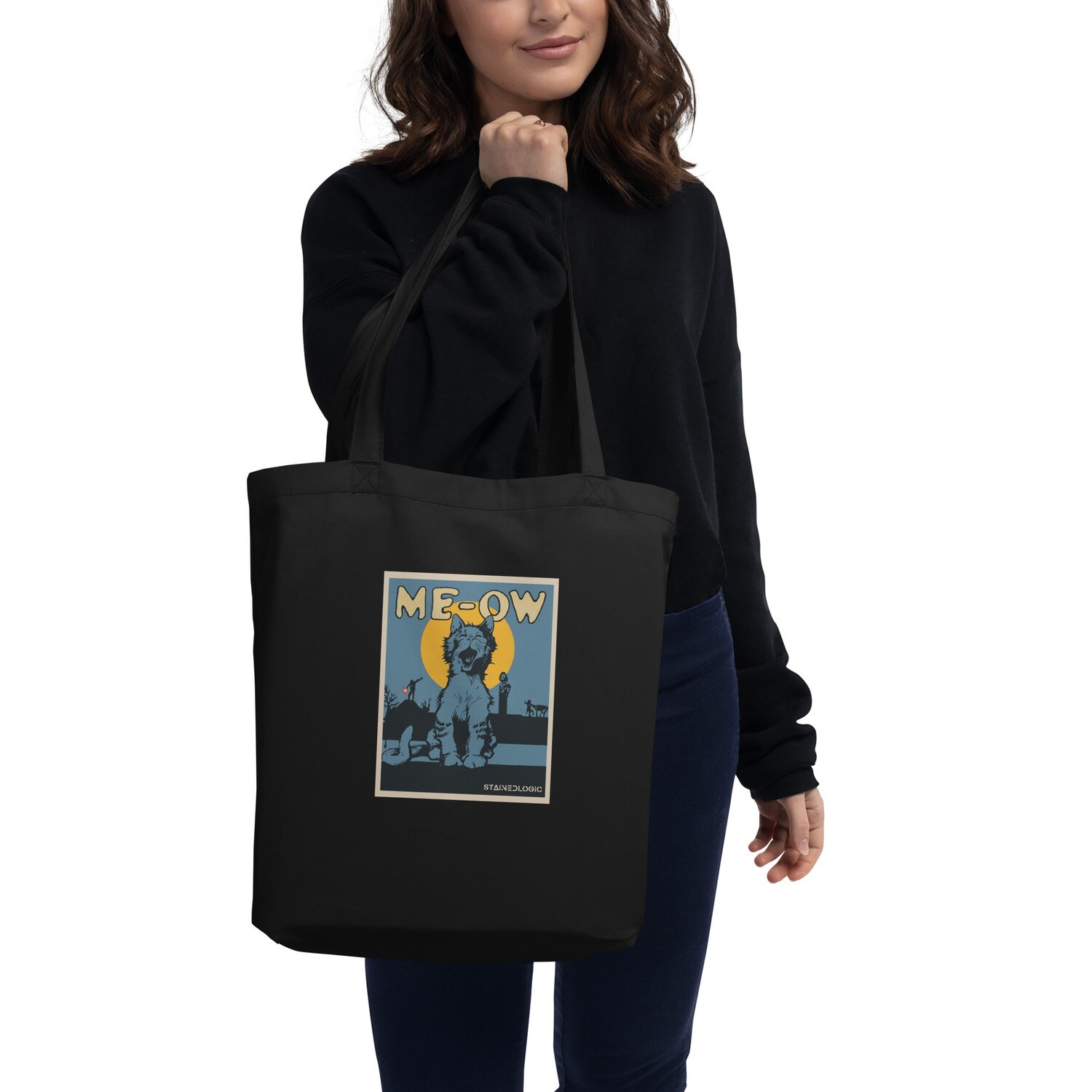 StainedLogic Kitty in Trouble Zombie Eco Tote