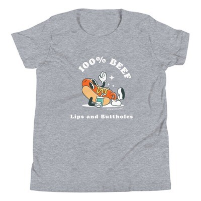 StainedLogic 100% Beef Hot Dog Youth Graphic Tee
