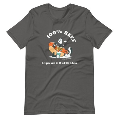 StainedLogic 100% Beef Hot Dog Graphic Tee